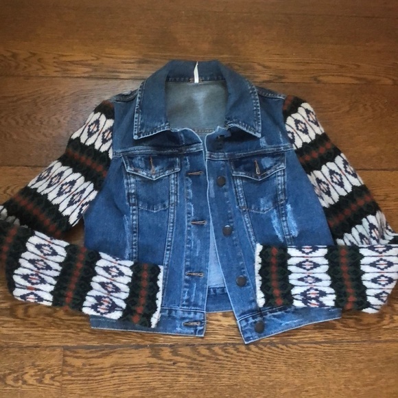 Free People Cypress Distressed Denim Jacket XS - Picture 2 of 10